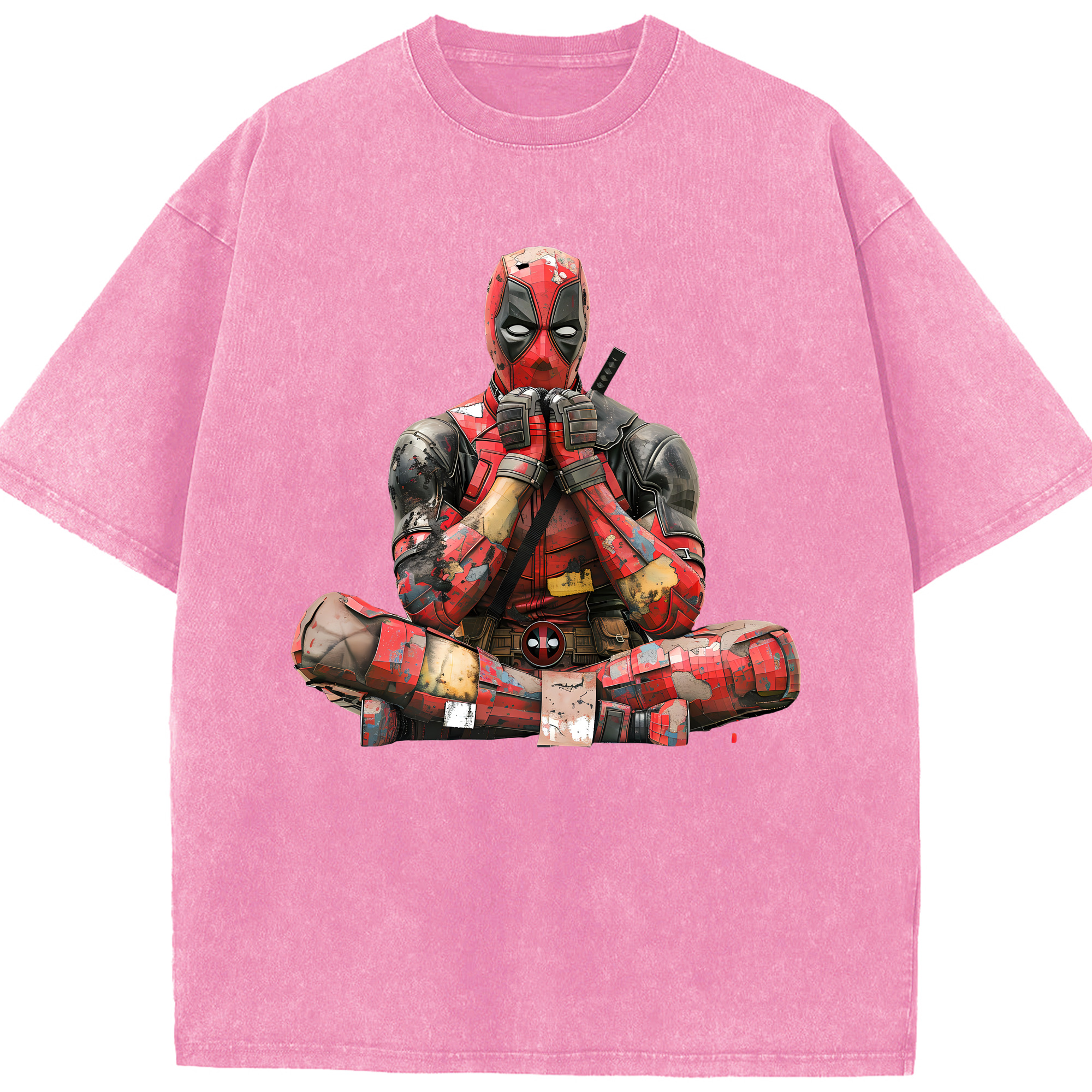 （画像用） Deadpool デッドプール 綿100% ヴィンテージ風 半袖Tシャツ（フロントプリント）